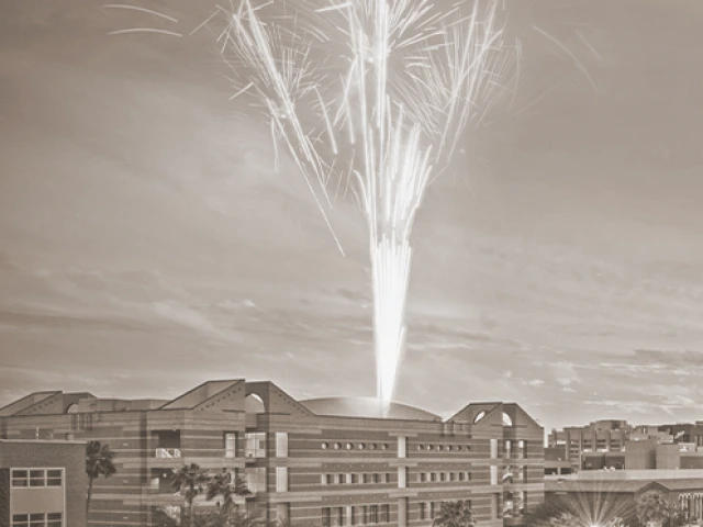 Fireworks on the UArizona campus
